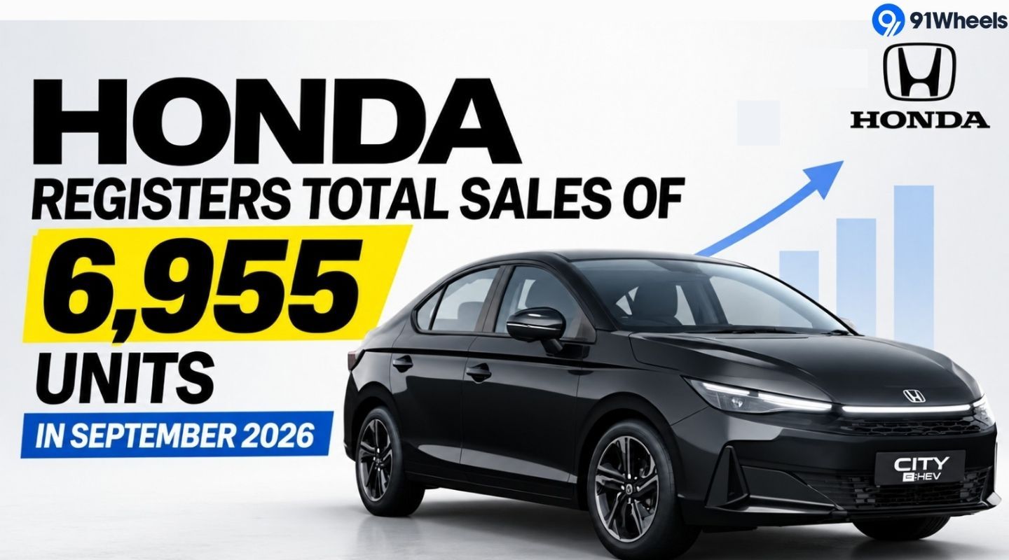Honda Registers Total Sales of 6,955 Units In September 2026